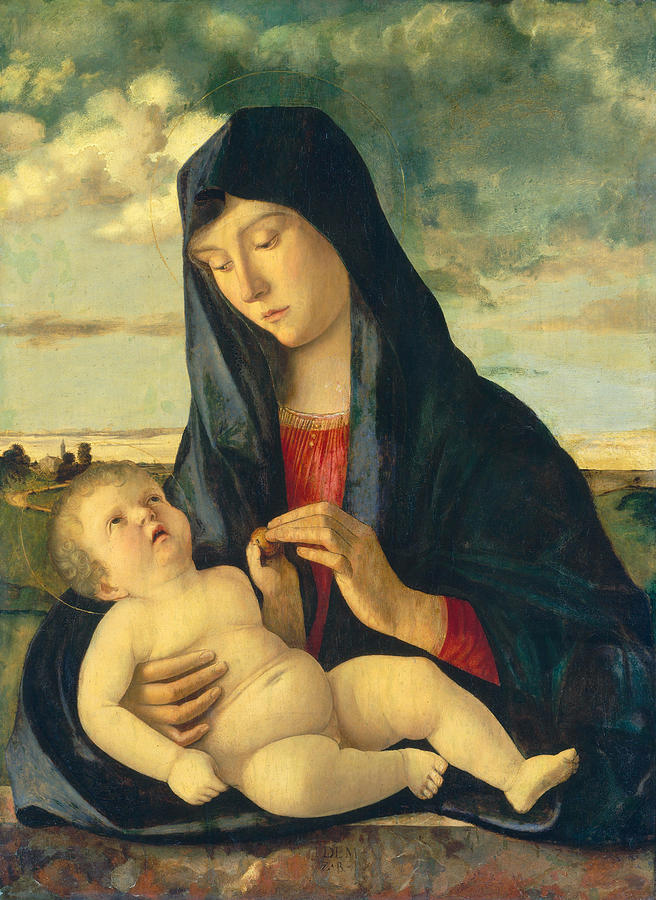 Giovanni Bellini Painting - Madonna and Child in a Landscape #3 by Giovanni Bellini