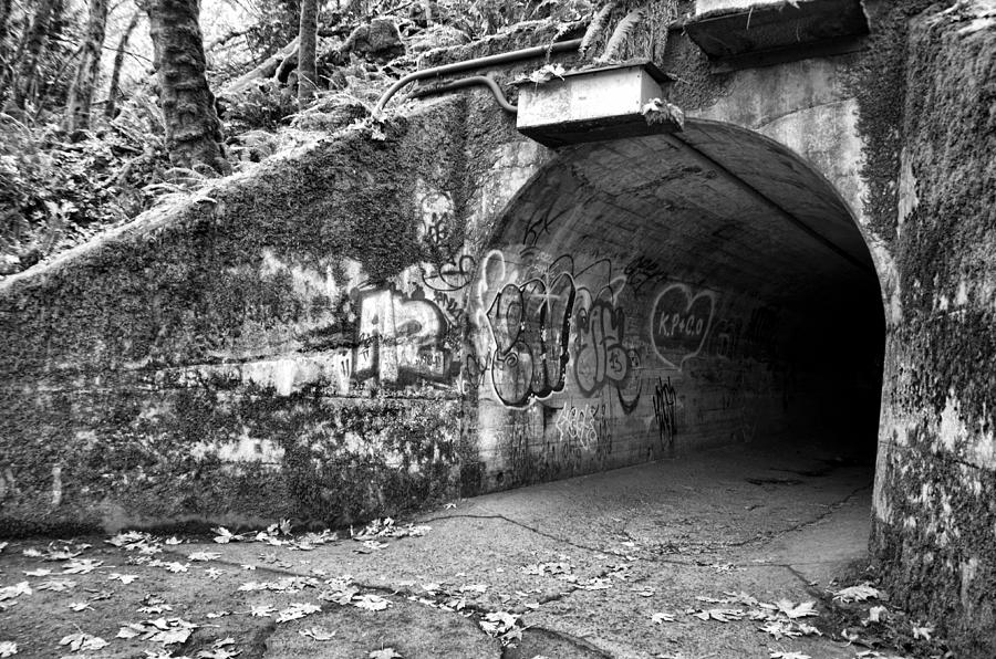 End of the Tunnel - bw Photograph by Marilyn Wilson