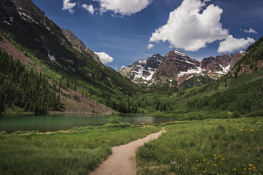 Maroon Lake and Maroon Bells #3 Photograph by Andy Konieczny