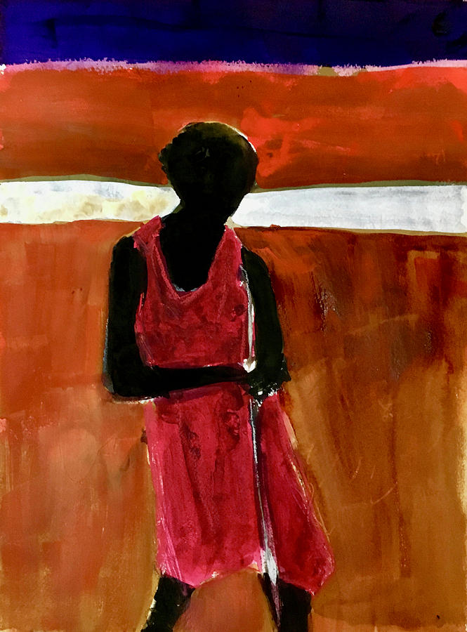 Masaai Boy #3 Painting by Carole Johnson