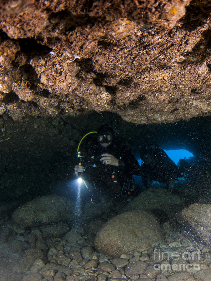 Mediterranean sea caves #3 Photograph by Hagai Nativ