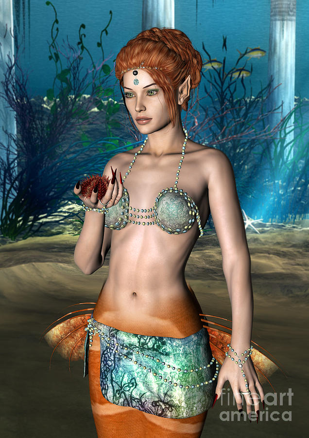 Mermaid Digital Art - Mermaid #3 by Design Windmill