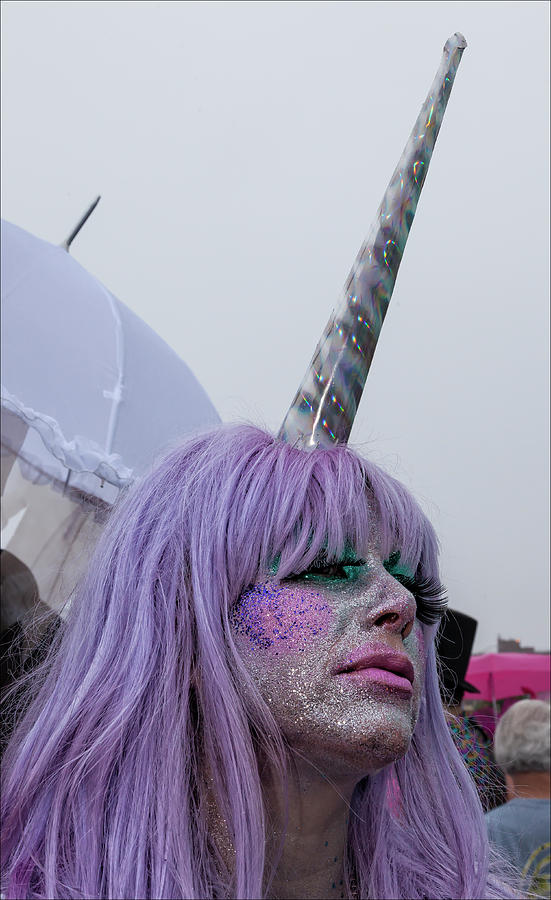 Mermaid Parade Coney Island NYC 2017 Unicorn Costume #3 Photograph by Robert Ullmann