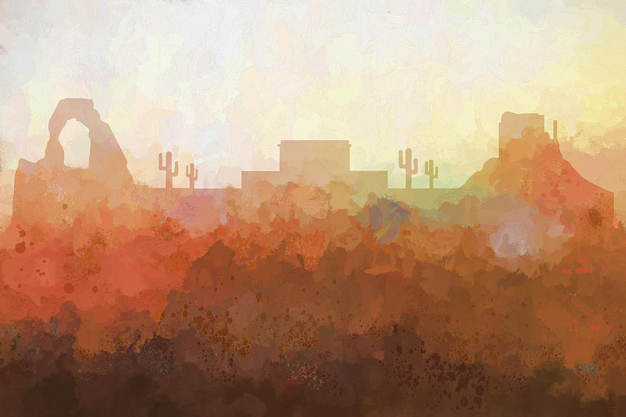 Mesa Arizona Skyline #3 Digital Art by Marlene Watson
