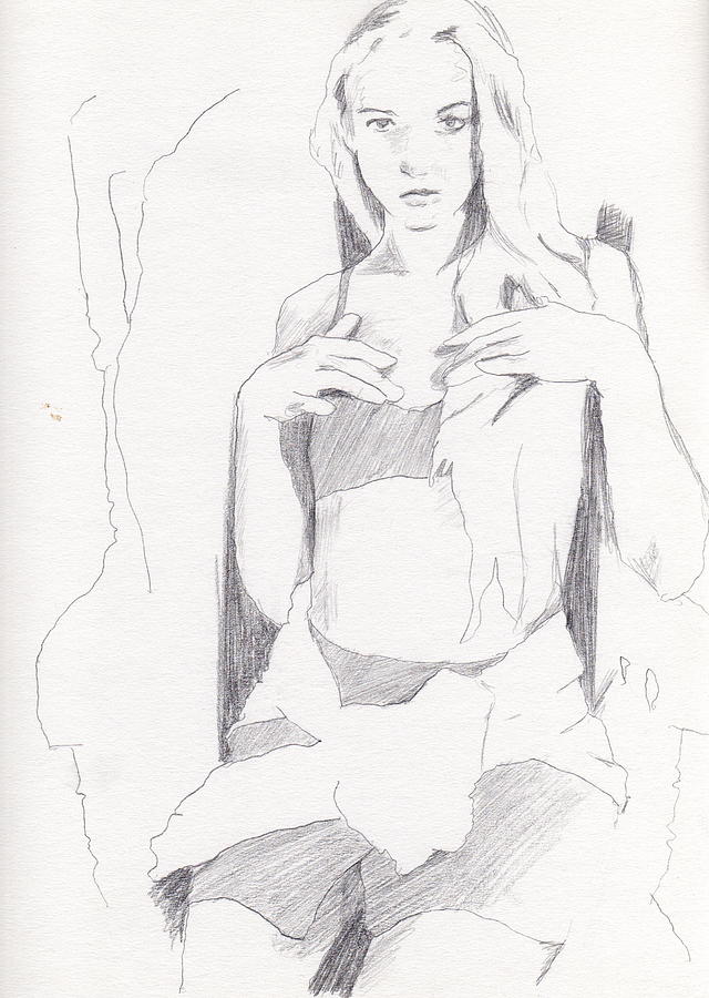 Missy - Sketch Drawing by Stephen Panoushek Missy - Sketch Drawing by Stephen Panoushek