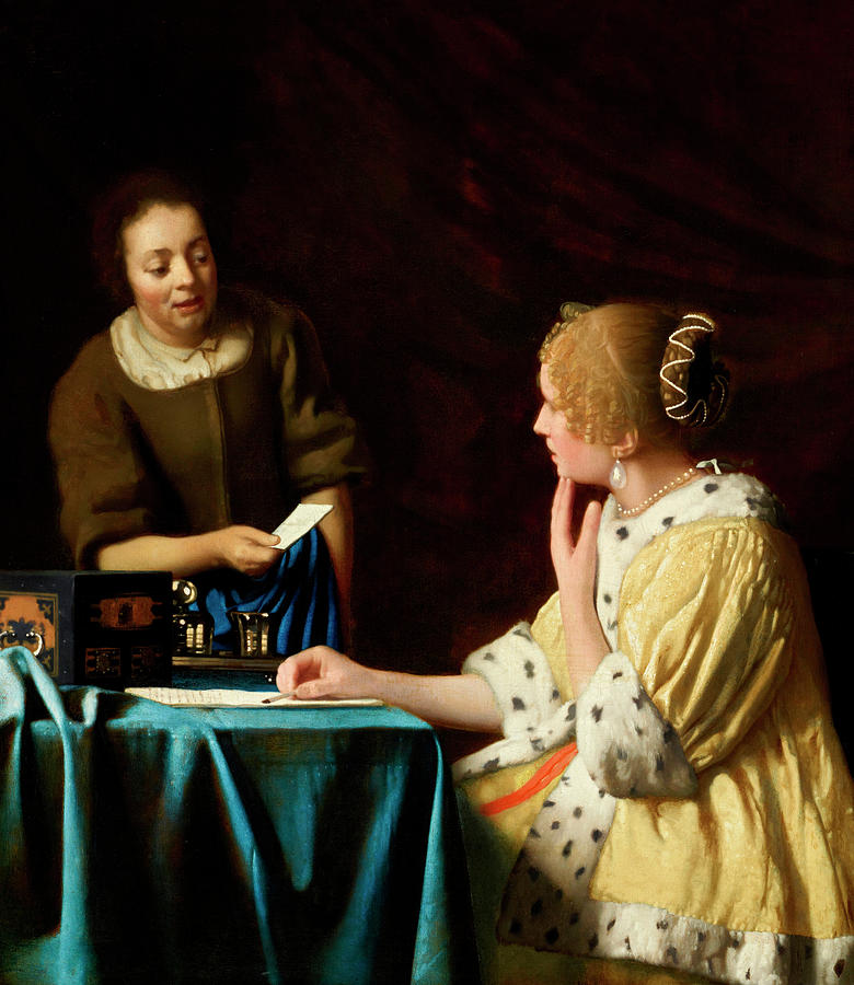 Mistress and Maid #5 Painting by Johannes Vermeer