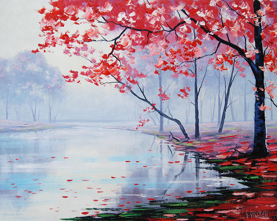 Nature Painting - Misty pink  #3 by Graham Gercken