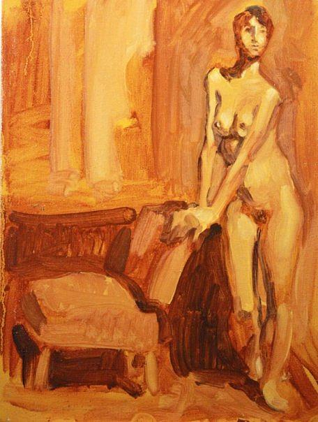 Nude Painting - Model #3 by Alex El