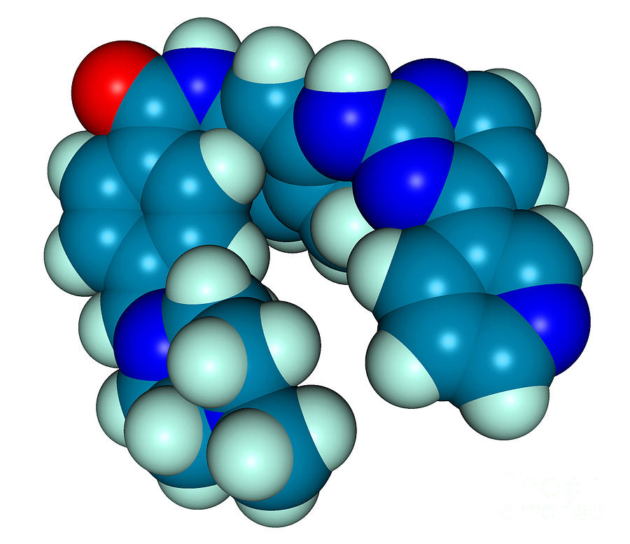 Molecular Model Of Imatinib #3 Photograph by Scimat