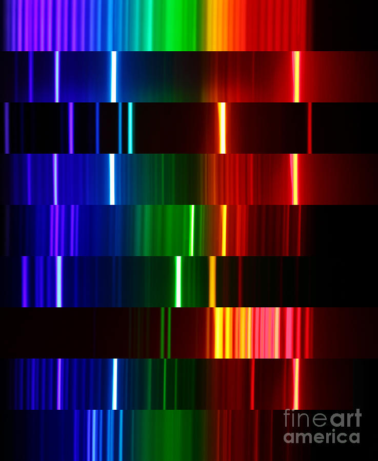 Atomic Photograph - Montage Of Various Spectra #3 by Ted Kinsman