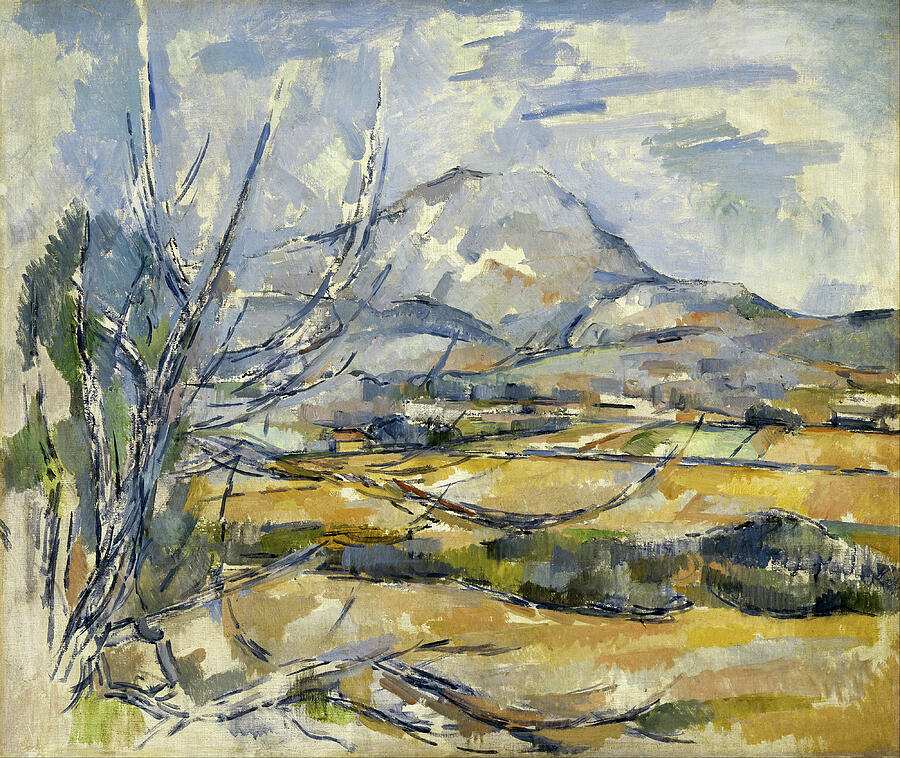 Tree Painting - Montagne Sainte-Victoire #3 by Paul Cezanne
