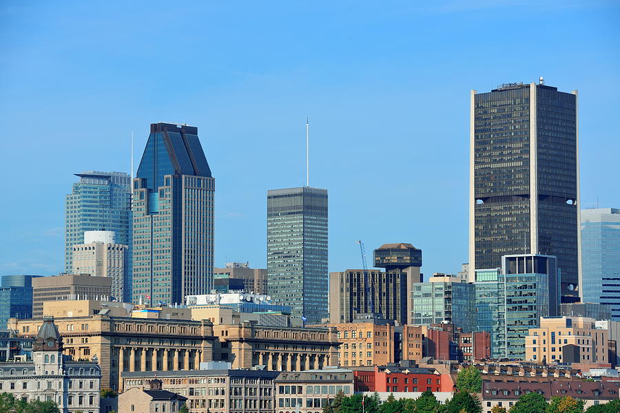 Montreal city skyline  #3 Photograph by Songquan Deng