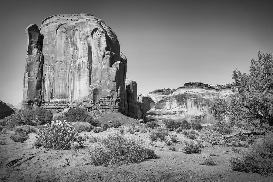 MONUMENT VALLEY Rock Formations black and white Photograph by Melanie ...