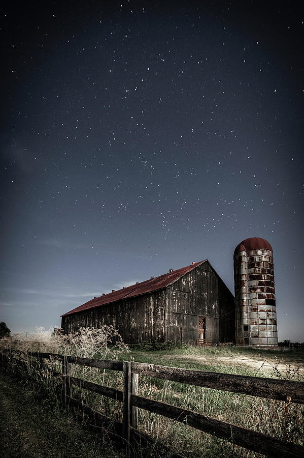 Moonlight farm #3 Photograph by Alexey Stiop