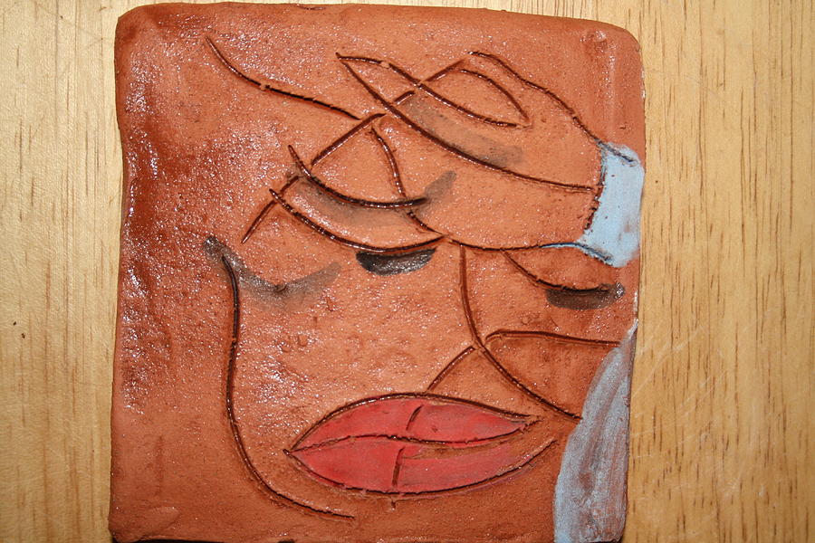 Morning - Tile #3 Ceramic Art by Gloria Ssali