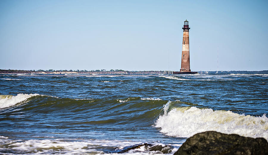 Morris Island Lighthouse On A Sunny Day #3 Photograph by Alex Grichenko