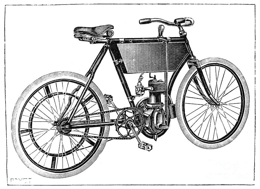 Motorcycle, 1904 #3 Photograph by Granger