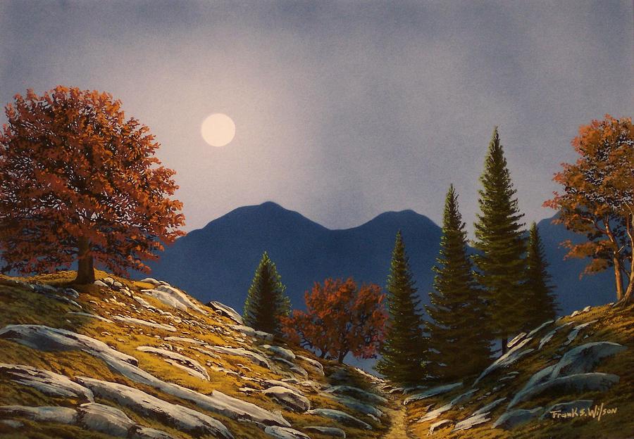Mountain Moonrise #3 Painting by Frank Wilson