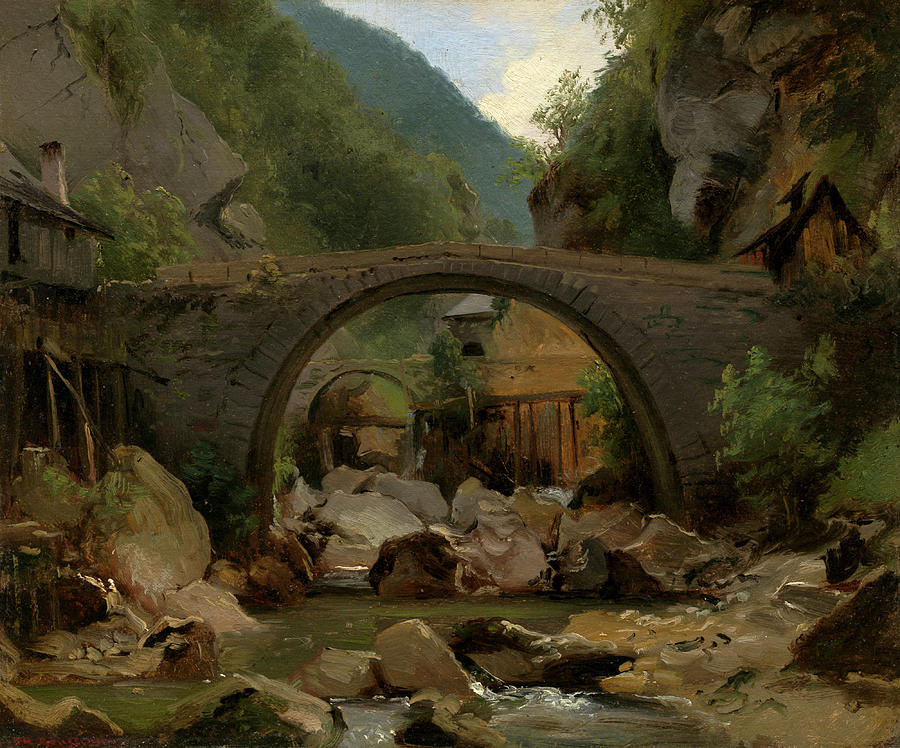 Mountain Stream In The Auvergne Painting