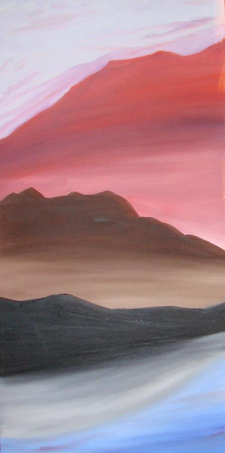 3 Mountains Painting by Liz Vernand