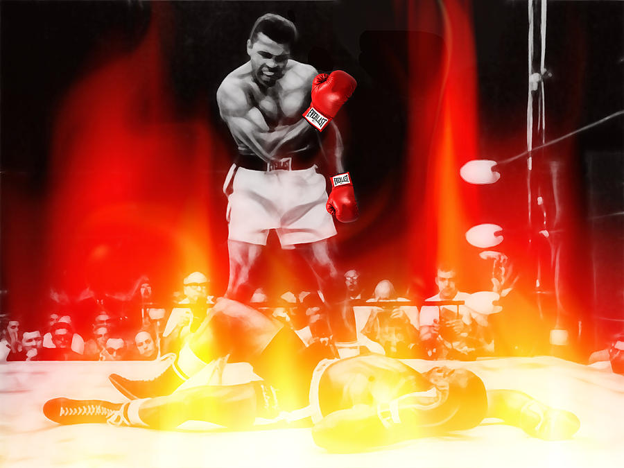 Muhammad Ali Art #3 Mixed Media by Marvin Blaine