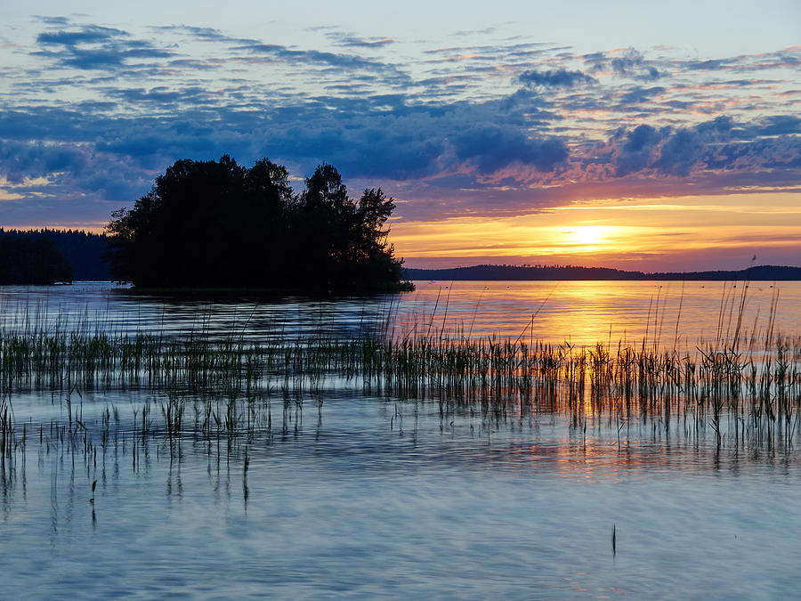 Mukkula sunset midsummer night Photograph by Jouko Lehto