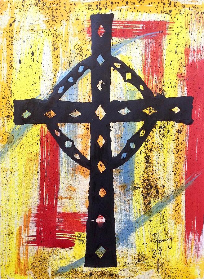 Celtic Cross Painting by Richard Sean Manning