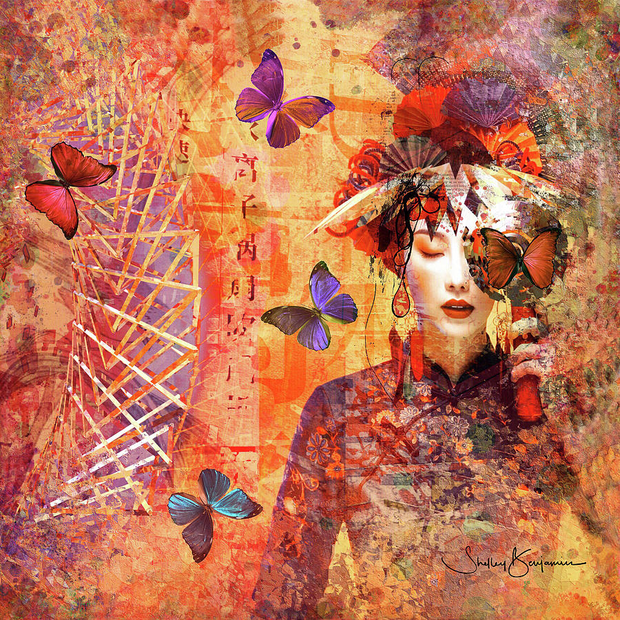 Woman Digital Art - Searching for Clues by Shelley Benjamin