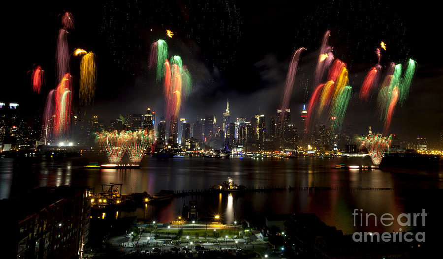 New York City Fireworks #3 Photograph by Anthony Totah