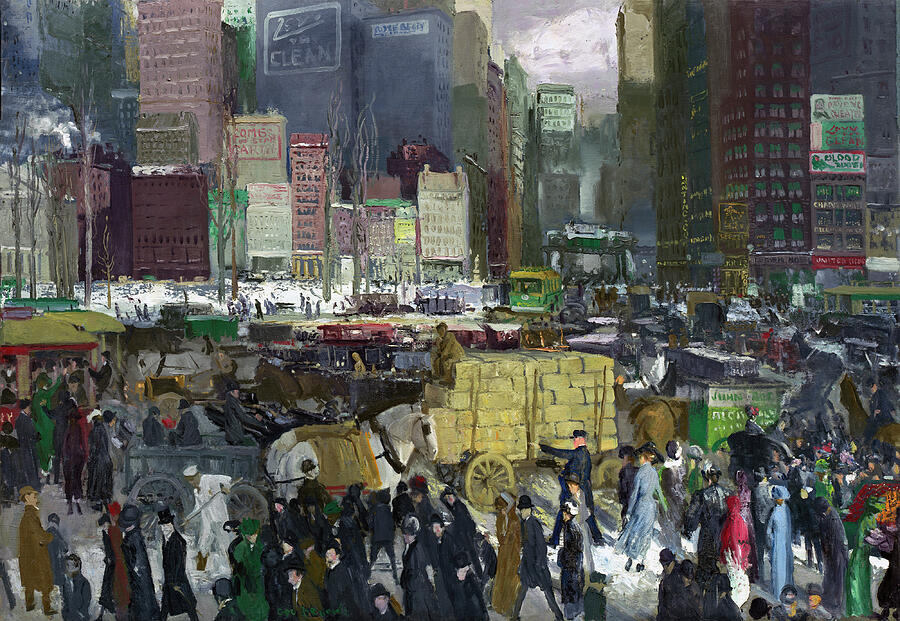 New York, from 1911 Painting by George Bellows