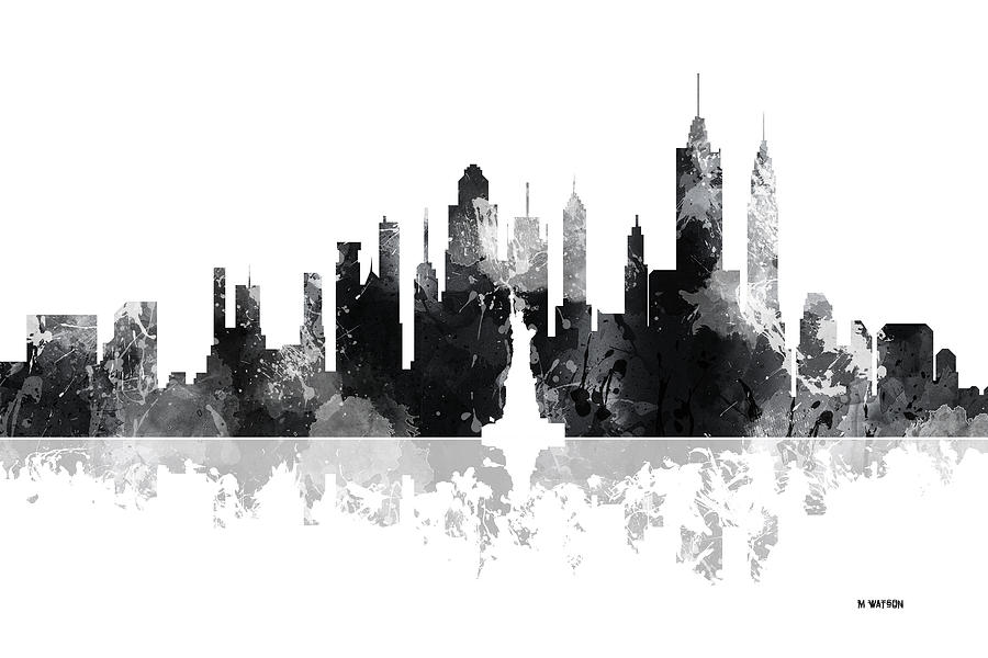 New York New York Skyline #3 Digital Art by Marlene Watson