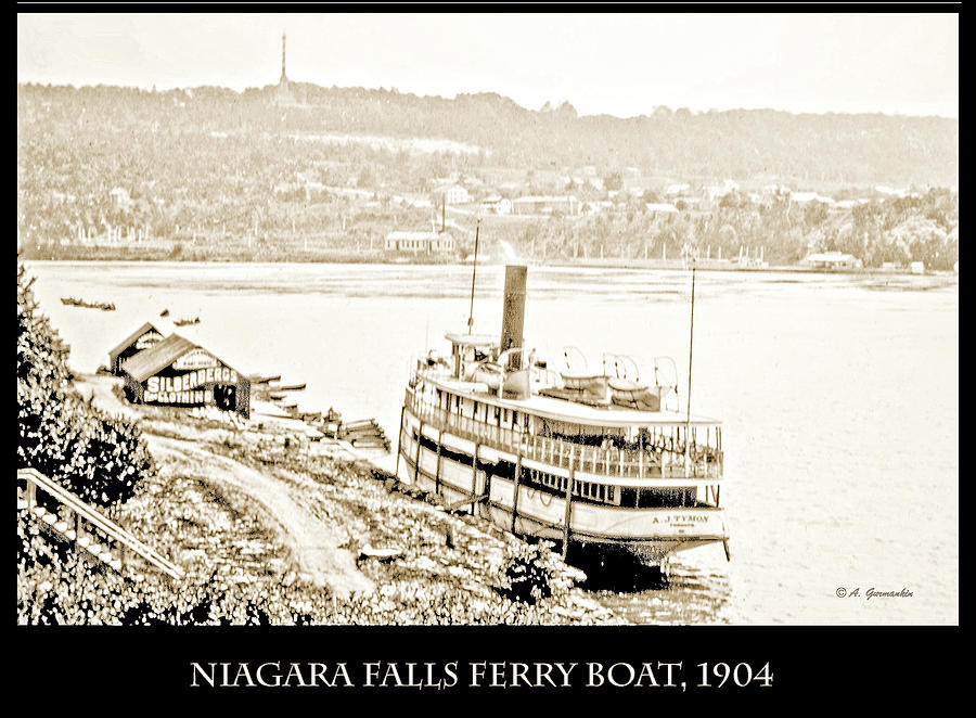 Niagara Falls Ferry Boat, 1904, Vintage Photograph #3 Photograph by A Macarthur Gurmankin