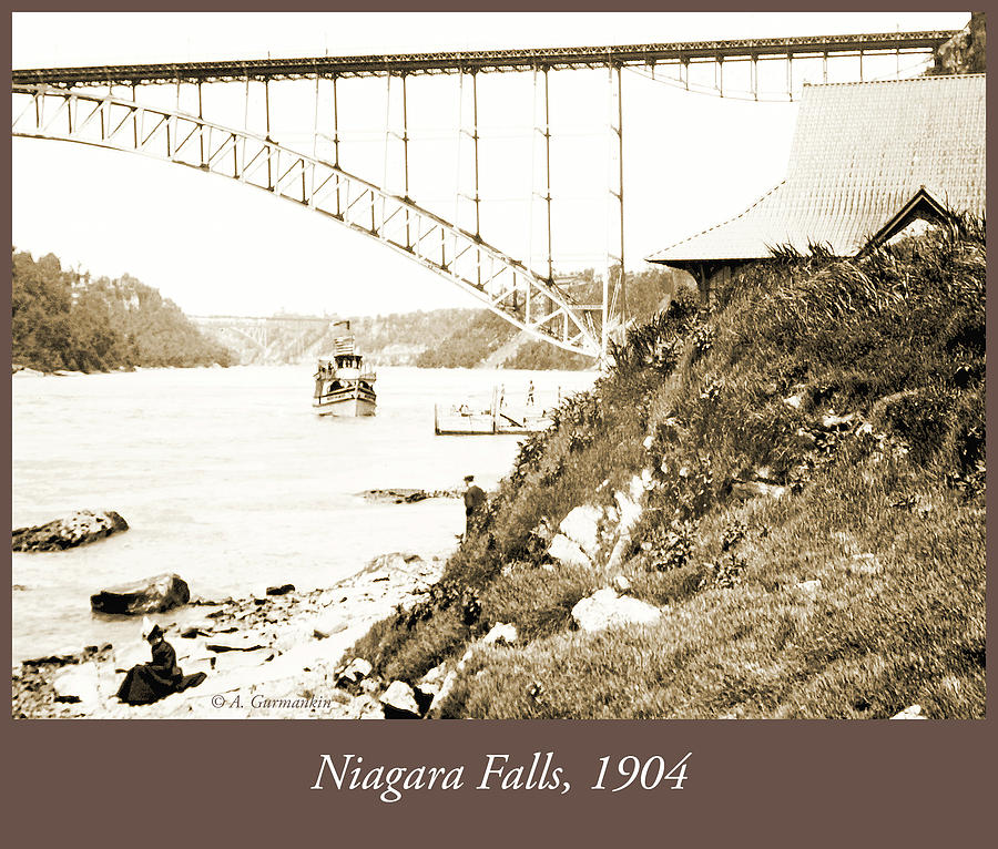 Niagara Falls Ferry Boat, Vintage Photograph, 1904 #3 Photograph by A Macarthur Gurmankin