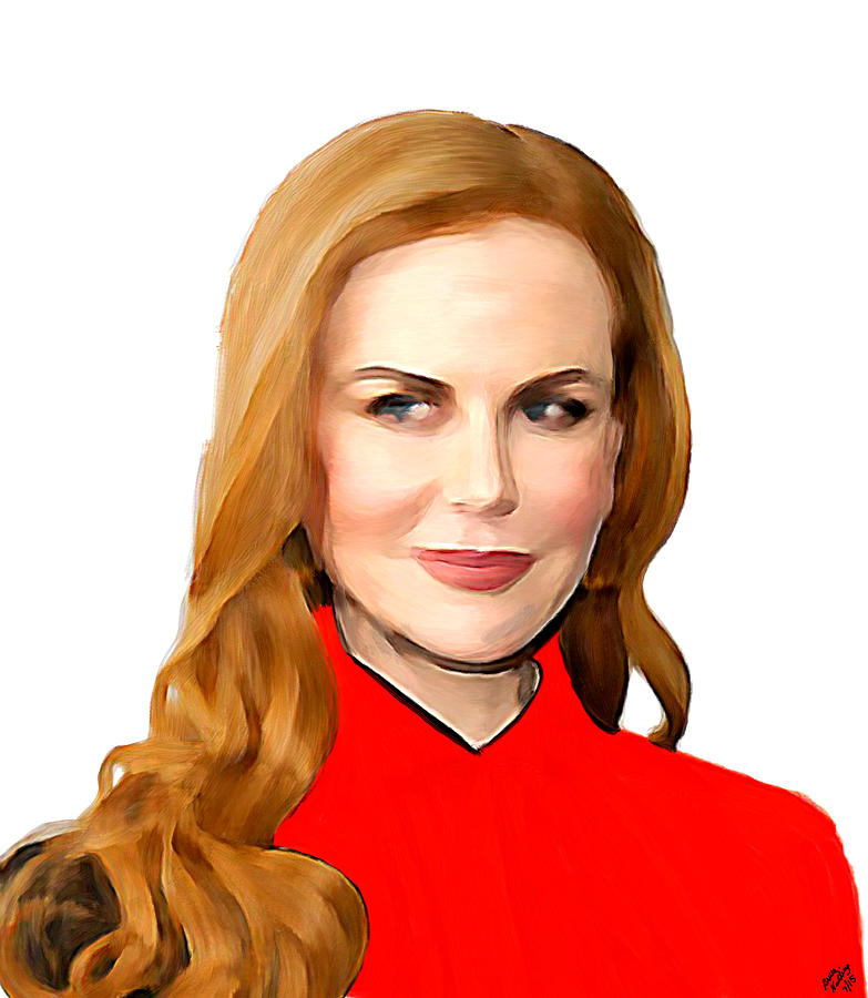 Celebrity Painting - Nicole Kidman #3 by Bruce Nutting