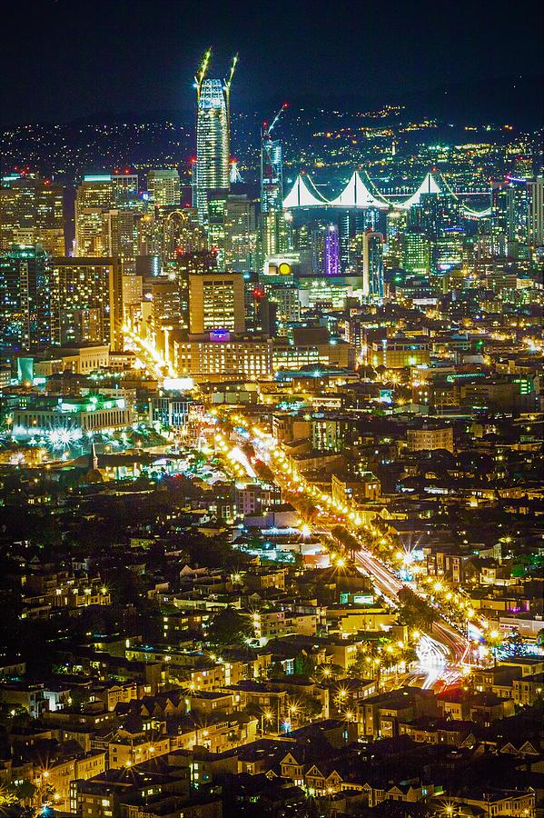 Night Time In San Francisco California #3 Photograph by Alex Grichenko