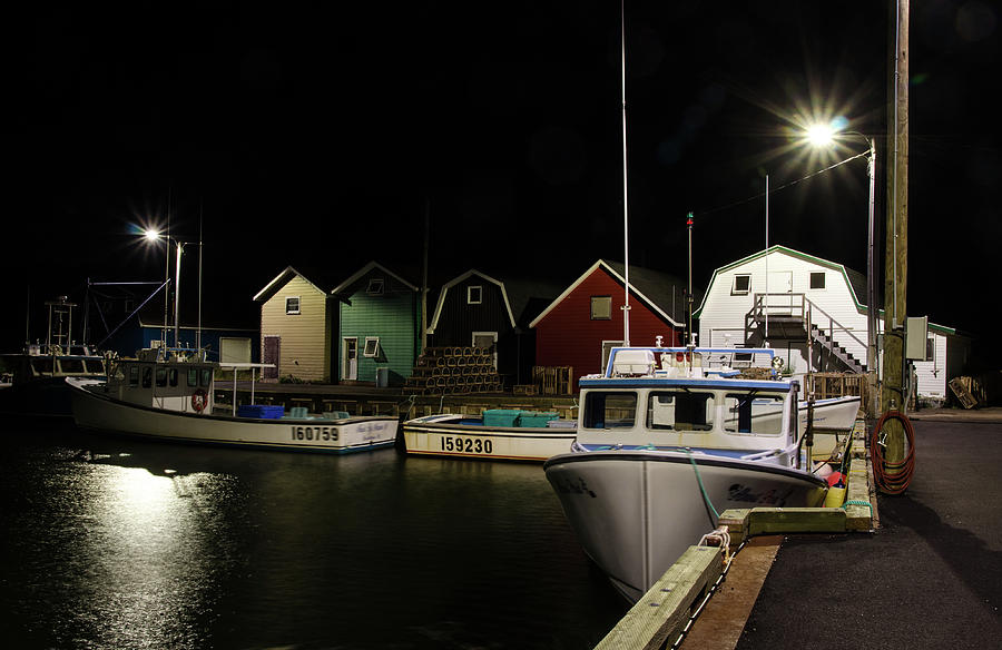 Nighttime on the wharf. #1 Photograph by Rob Huntley