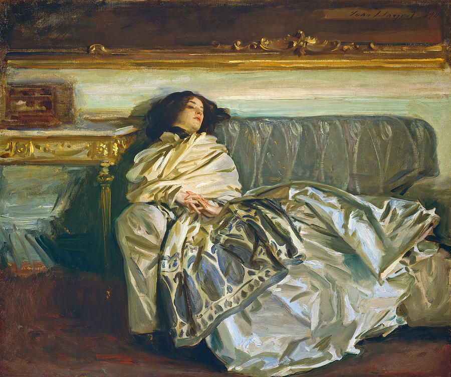 Nonchaloir. Repose Painting by John Singer Sargent