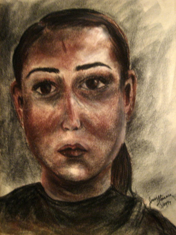 Faces Drawing - None #3 by Jessica  De la Torre