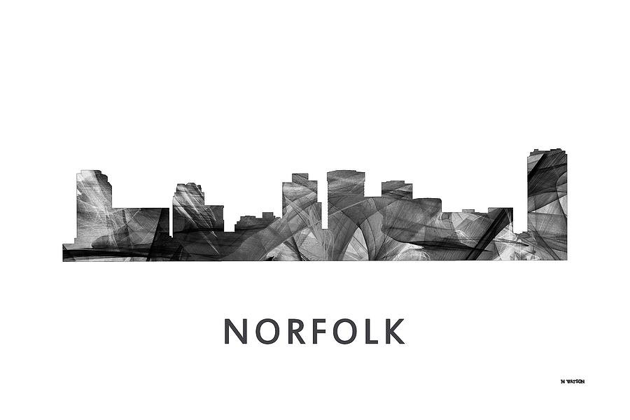 Norfolk Virginia Skyline #3 Digital Art by Marlene Watson