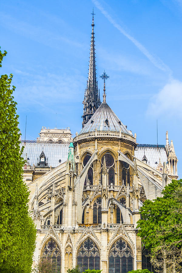 Architecture Photograph - Notre Dame Cathedral Paris Western Facade by Nila Newsom