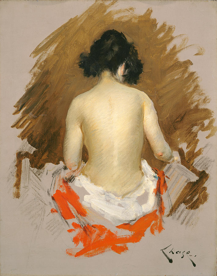 Nude #5 Painting by William Merritt Chase