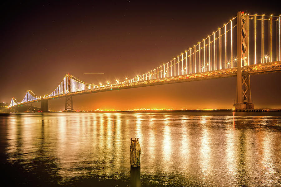 Oakland Bay Bridge Views Near San Francisco California In The Ev #3 Photograph by Alex Grichenko
