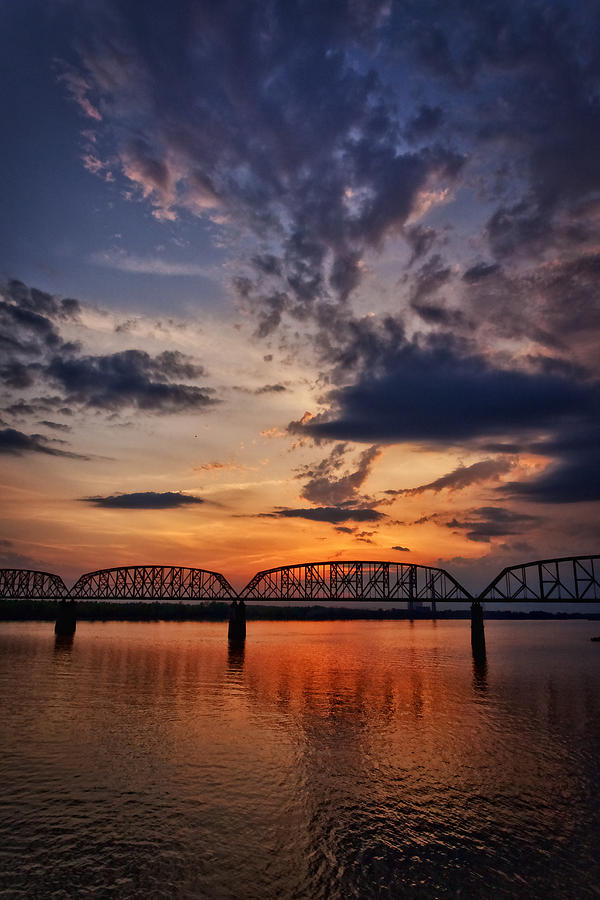 Ohio River Sunset #3 Photograph by Diana Powell