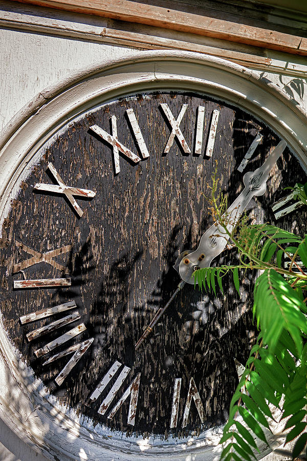 Old Clock Abandoned and Grounded Photograph by Phil Cardamone