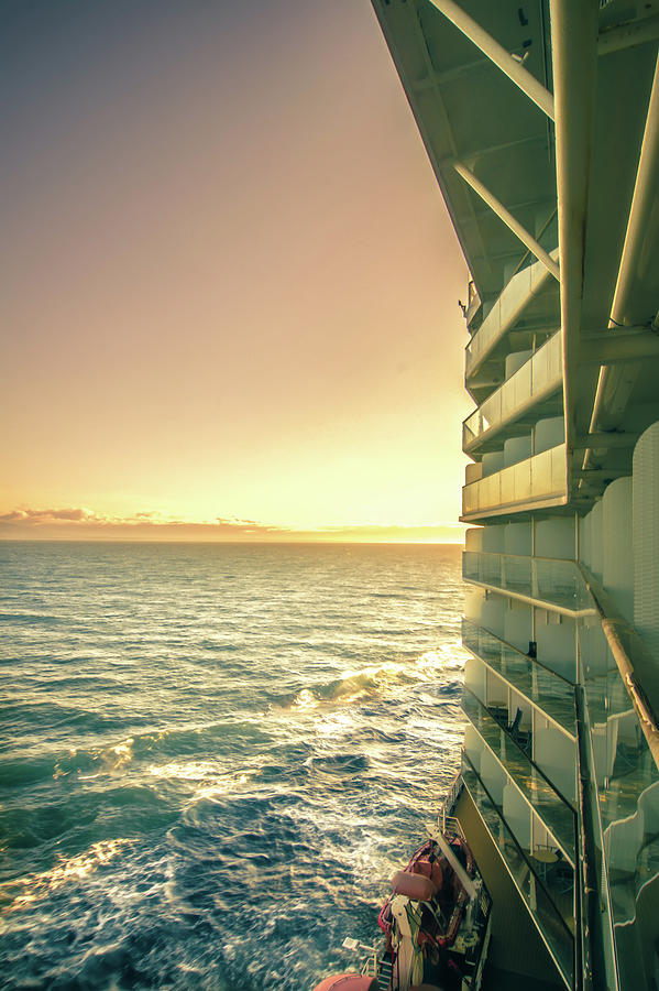 On Deck Of Huge Cruise Liner Ship From Seattle To Alaska #3 Photograph by Alex Grichenko