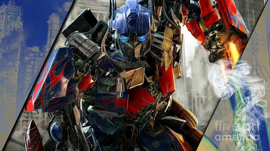 Optimus Prime Transformers Collection #3 Mixed Media by Marvin Blaine