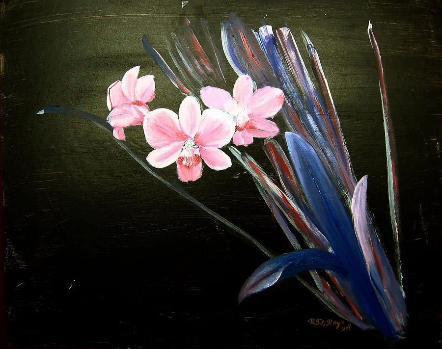 3 Orchids Painting by Richard Le Page