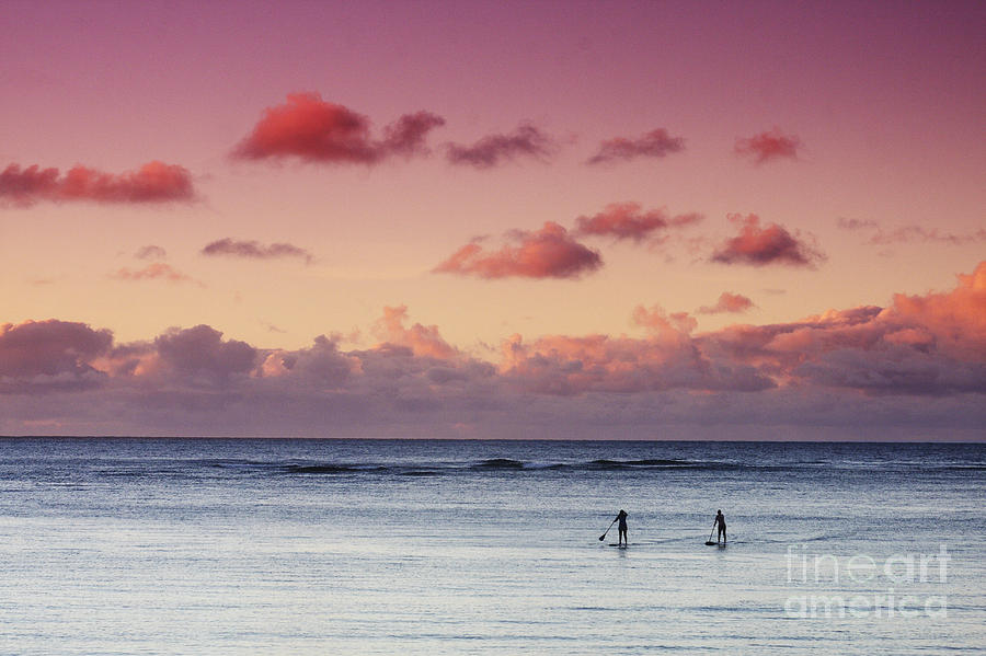 Paddlers at Sunset #3 Photograph by Vince Cavataio - Printscapes