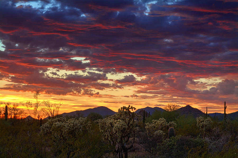 Sunset Photograph - Painted Desert Skies  #3 by Saija Lehtonen