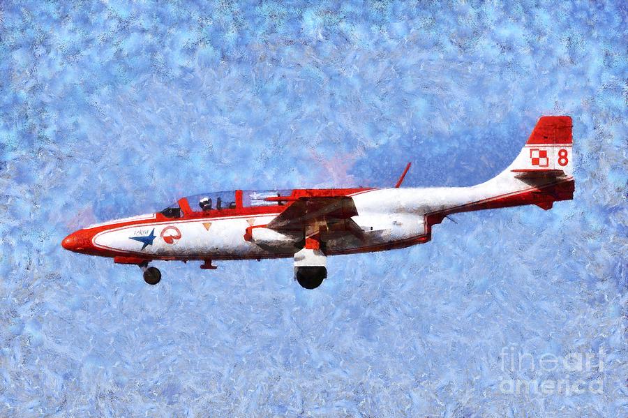 Painting of ISKRA Polish Air Force Team #5 Painting by George Atsametakis